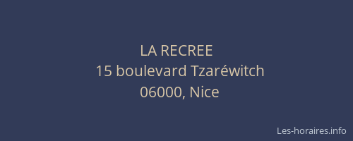 LA RECREE