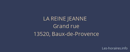 LA REINE JEANNE