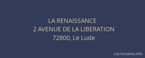LA RENAISSANCE