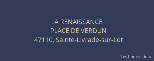 LA RENAISSANCE