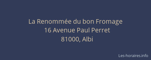 La Renommée du bon Fromage