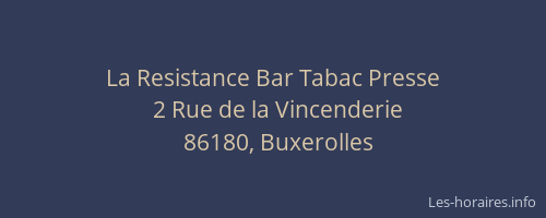 La Resistance Bar Tabac Presse