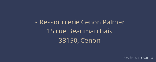 La Ressourcerie Cenon Palmer