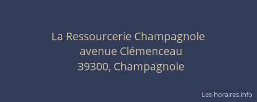 La Ressourcerie Champagnole