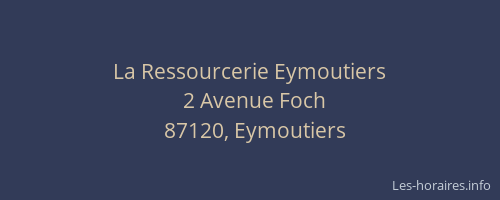 La Ressourcerie Eymoutiers