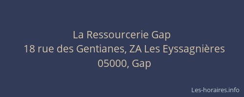 La Ressourcerie Gap