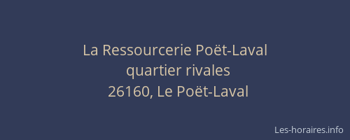La Ressourcerie Po&euml;t-Laval