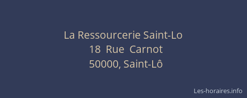 La Ressourcerie Saint-Lo