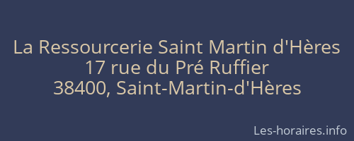 La Ressourcerie Saint Martin d'Hères
