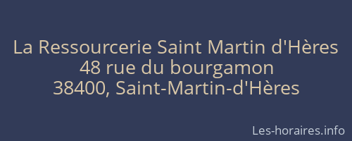La Ressourcerie Saint Martin d'Hères