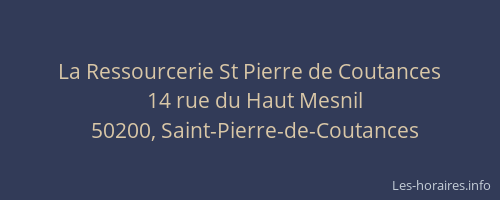 La Ressourcerie St Pierre de Coutances