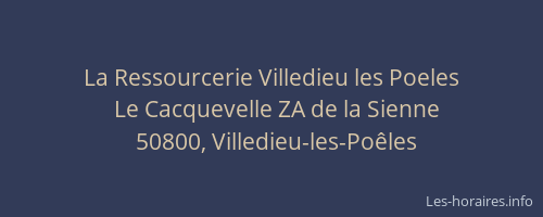 La Ressourcerie Villedieu les Poeles