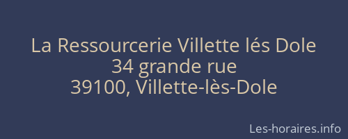 La Ressourcerie Villette lés Dole