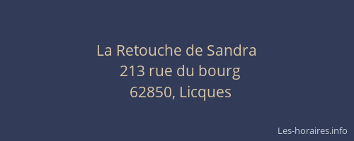 La Retouche de Sandra