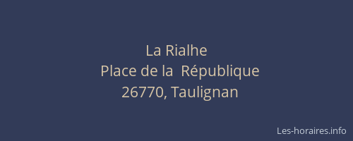 La Rialhe