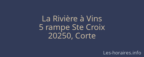 La Rivière à Vins