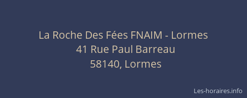 La Roche Des F&eacute;es FNAIM - Lormes