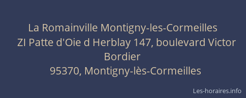 La Romainville Montigny-les-Cormeilles