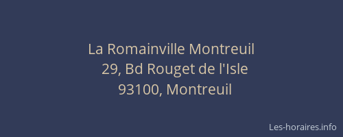 La Romainville Montreuil