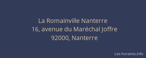 La Romainville Nanterre
