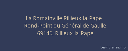 La Romainville Rillieux-la-Pape