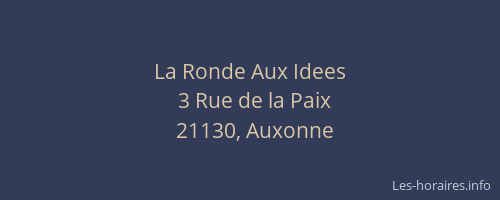 La Ronde Aux Idees