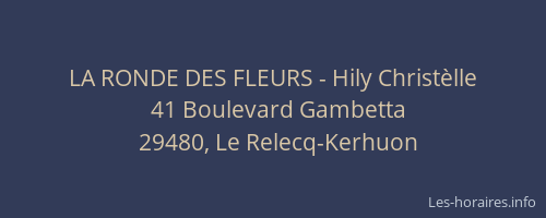LA RONDE DES FLEURS - Hily Christ&egrave;lle
