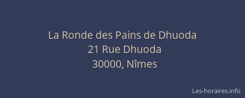 La Ronde des Pains de Dhuoda