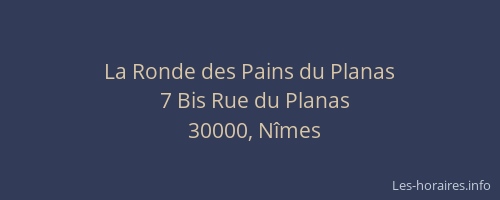 La Ronde des Pains du Planas