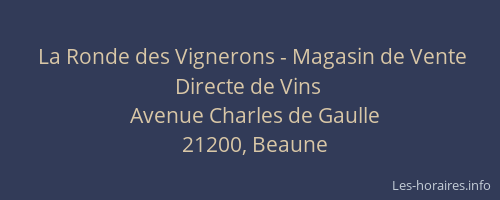 La Ronde des Vignerons - Magasin de Vente Directe de Vins