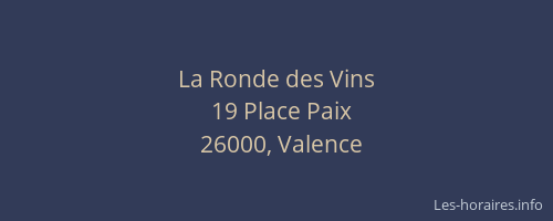 La Ronde des Vins