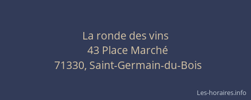 La ronde des vins