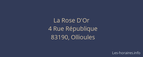 La Rose D'Or