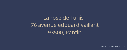 La rose de Tunis