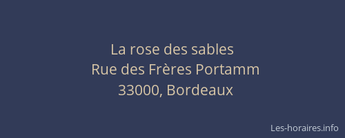 La rose des sables