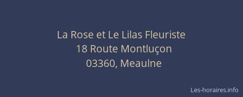 La Rose et Le Lilas Fleuriste