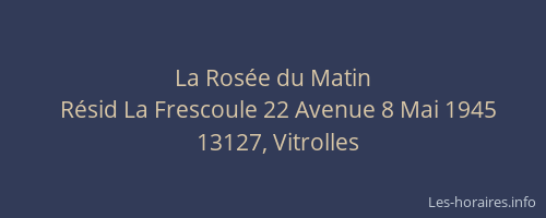 La Rosée du Matin