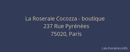 La Roseraie Cocozza - boutique