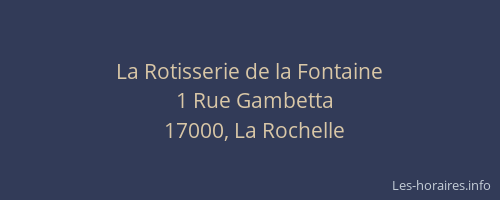 La Rotisserie de la Fontaine