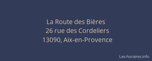 La Route des Bières