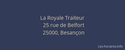 La Royale Traiteur