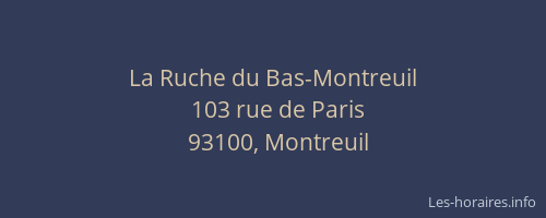La Ruche du Bas-Montreuil