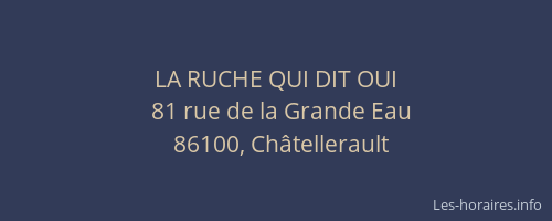 LA RUCHE QUI DIT OUI