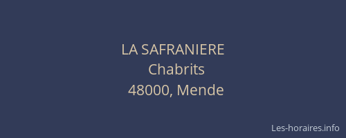 LA SAFRANIERE