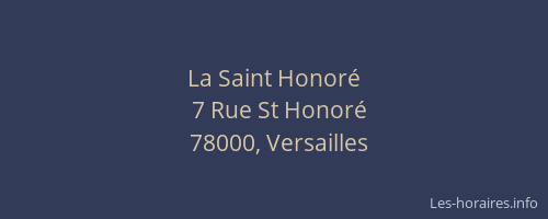 La Saint Honoré