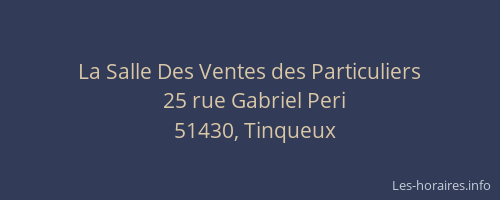 La Salle Des Ventes des Particuliers