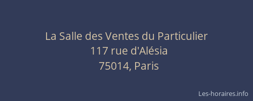 La Salle des Ventes du Particulier