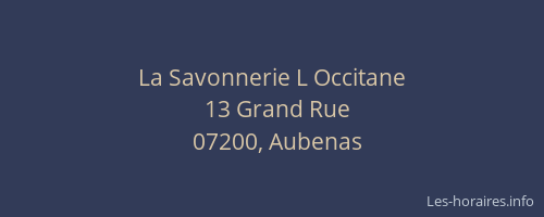 La Savonnerie L Occitane