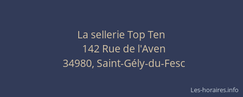 La sellerie Top Ten