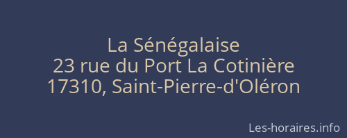 La Sénégalaise